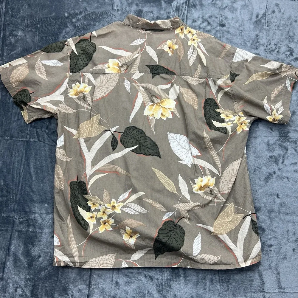 Vintage Ralph Lauren Chaps 90's Hawaiian Button Up Men's XL Floral‎ 100% Cotton